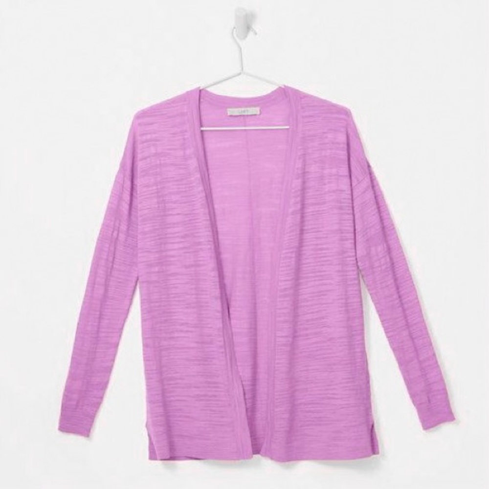NEW LOFT Slubbed Open Cardigan
